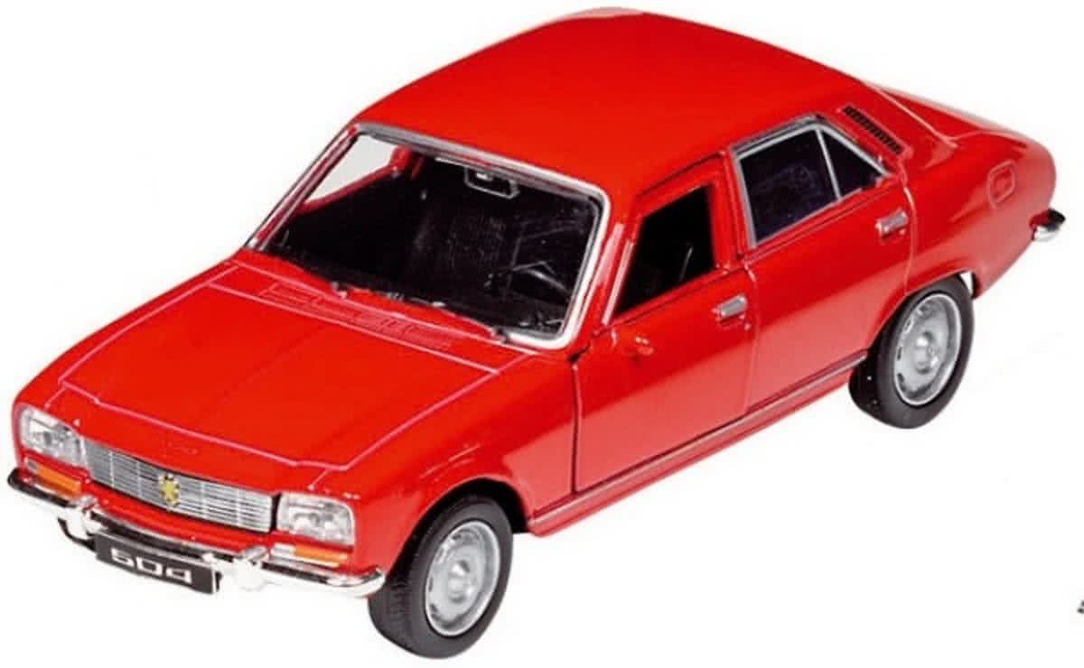 Welly Metalen peugeot 504: 12 cm rood