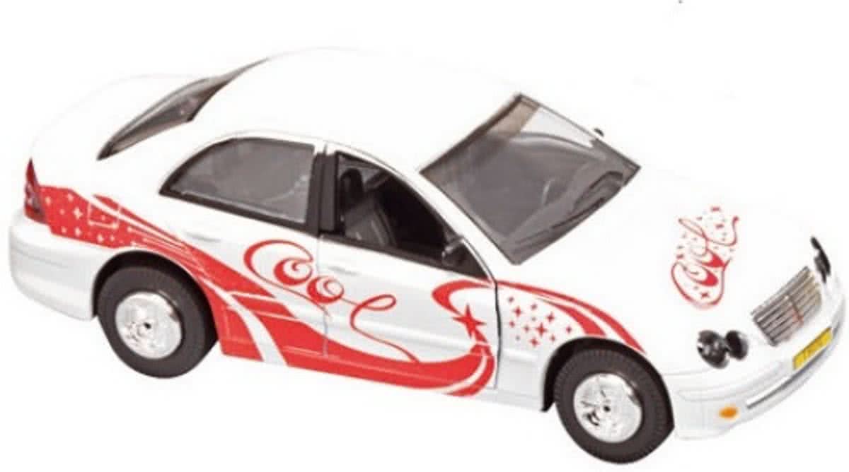 Welly Metalen sportwagen cool car: 14 cm wit