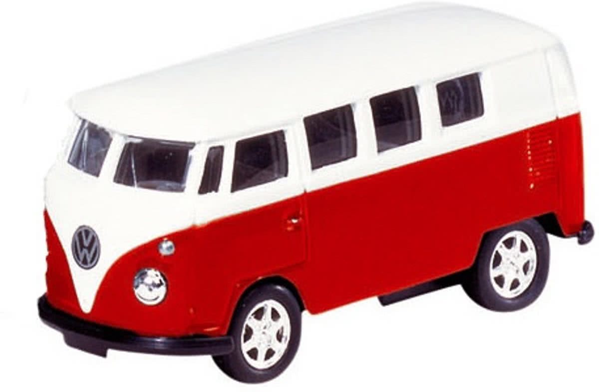 Welly Metalen volkswagen bus (1962): rood