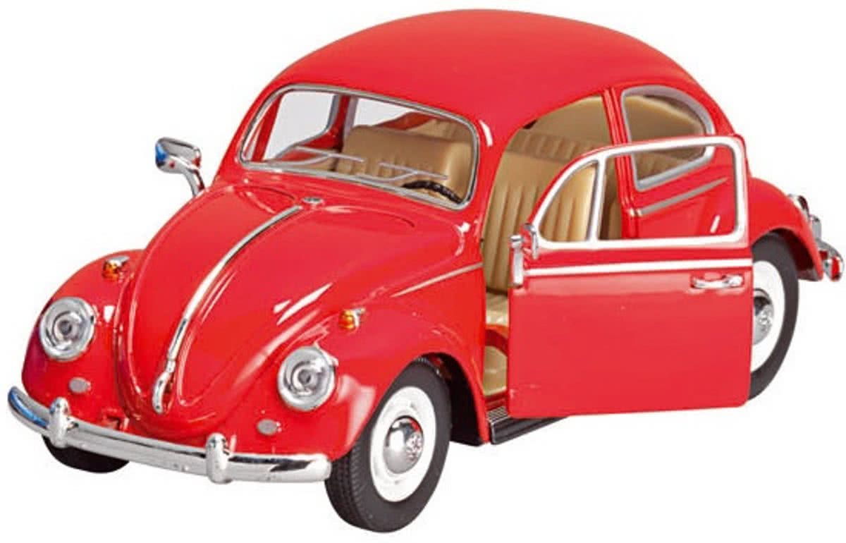 Welly Metalen volkswagen kever (1967): 17 cm rood