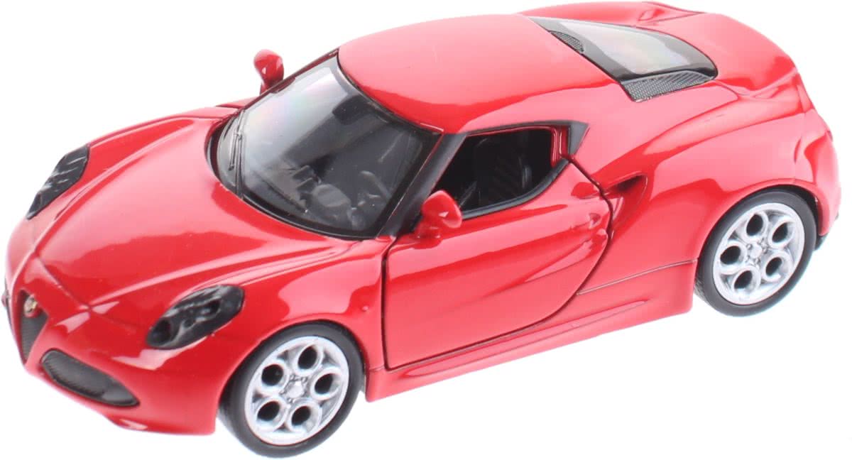 Welly Miniatuur Alfa Romeo 4c Rood