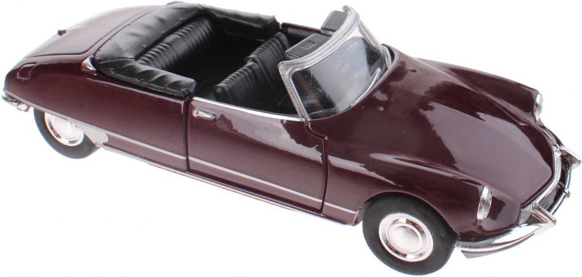 Welly Schaalmodel Citroen Ds19 Cabriolet Open Dak Bordeaux