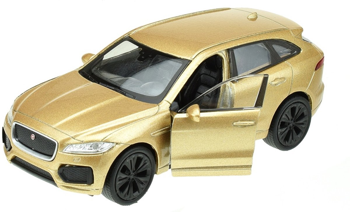 Welly Schaalmodel Jaguar F-pace 1:34 Diecast Goud 11 Cm