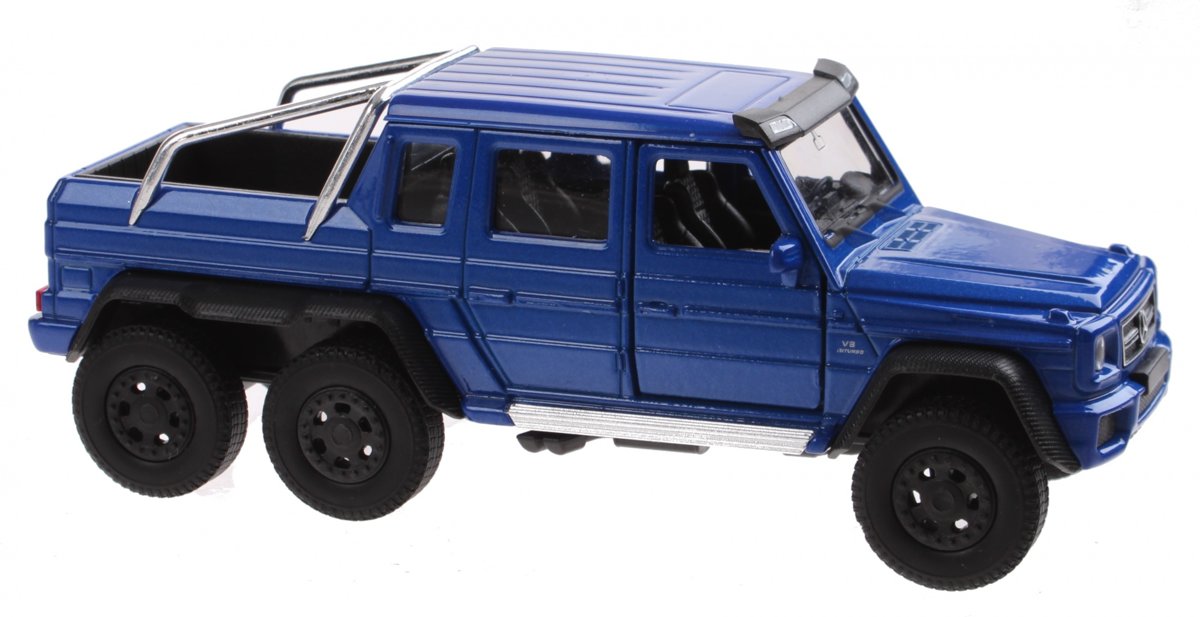 Welly Schaalmodel Mercedes-benz G63 Amg 6x6 Blauw 13 Cm