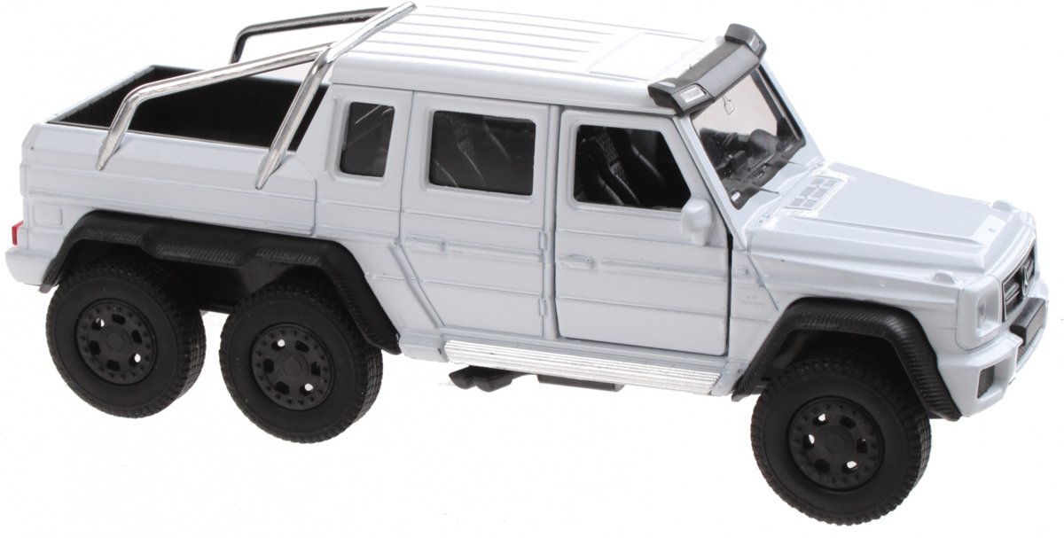 Welly Schaalmodel Mercedes-benz G63 Amg 6x6 Wit 13 Cm