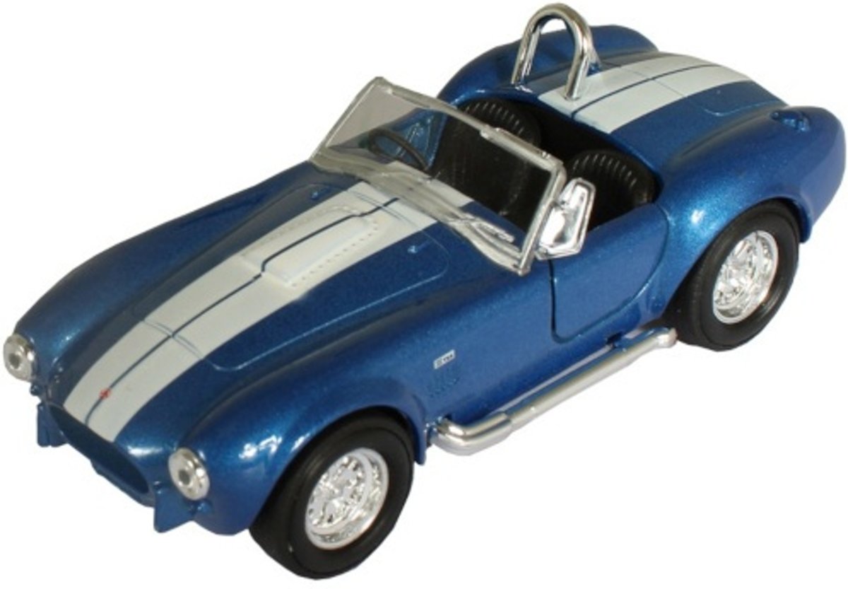 Welly Schaalmodel Shelby Cobra 427 1:34 Blauw 11 Cm