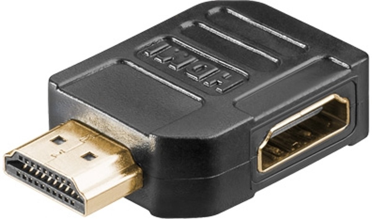 Wentronic HDMI F/M 270° SB HDMI HDMI Zwart kabeladapter/verloopstukje