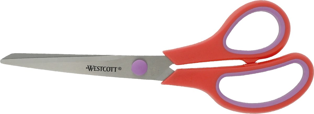 Westcott scharenset - Easy grip - 3delig 14/20/24 - RVS - koraalrood/cassis - AC-E90031