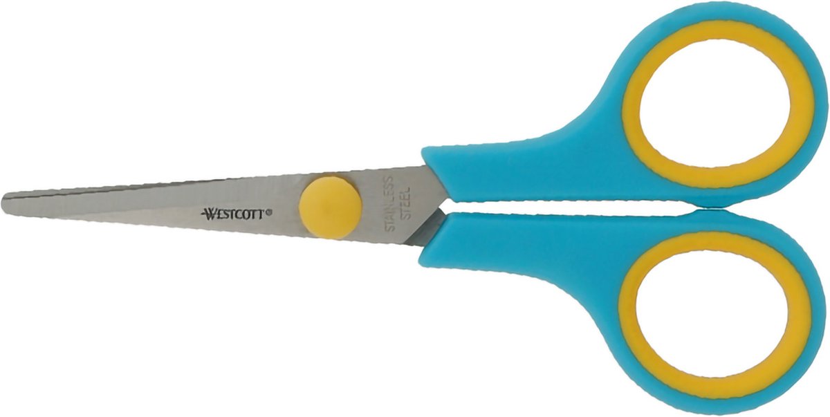 Westcott scharenset - Easy grip - 3delig 14/20/24 - RVS - turquoise/meloengeel - AC-E90028