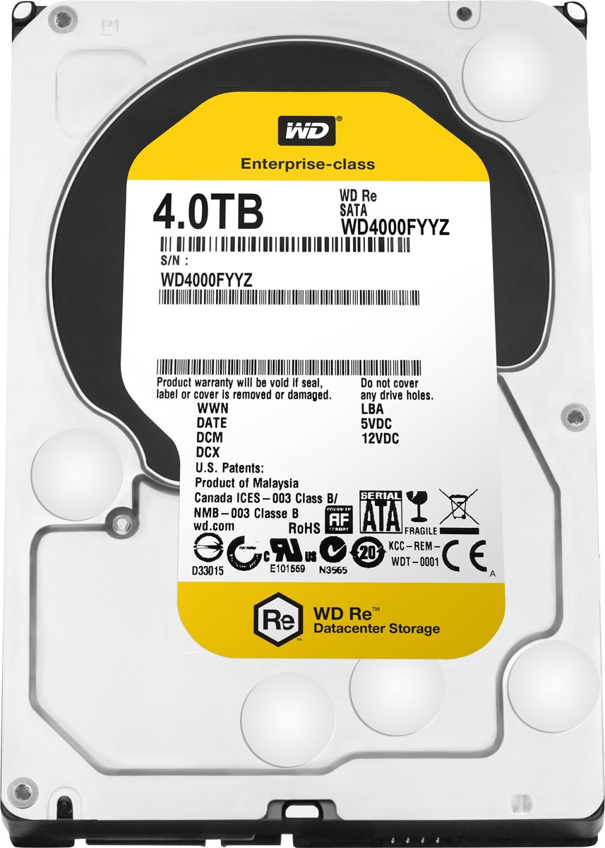 Western Digital WD4000FYYZ - Interne harde schijf / 4TB / 3,5 inch SATA