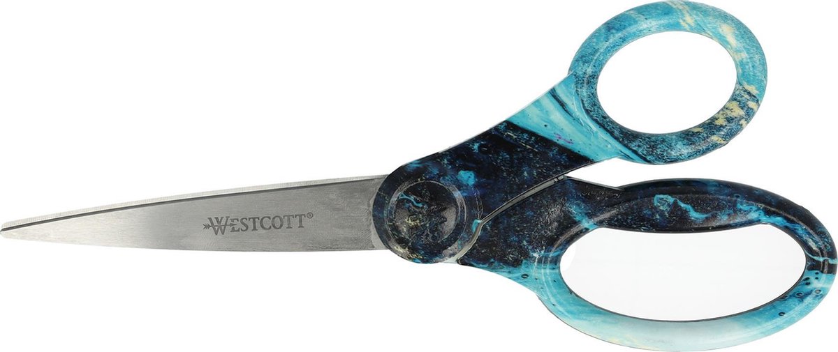 Schaar Westcott Trendsetter Blauw, 20,4cm met rvs bladen en kunststof handgrepen