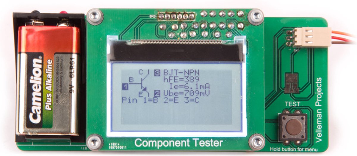 Whadda DIY Componententester Kit - SoldeerKit - Weerstanden - Spoelen - Condensatoren - Diodes