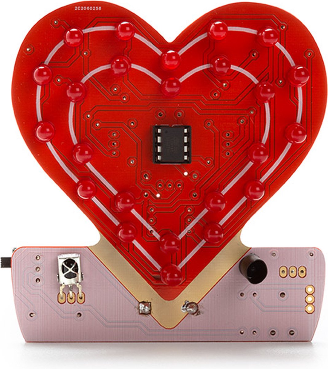 Whadda Knipperend Valentijnhartje met 24 LEDs - Soldeerkit - Interactief Speelgoed - Valentijn - Solderen Voor Beginners - Educatief Speelgoed - Leren Solderen