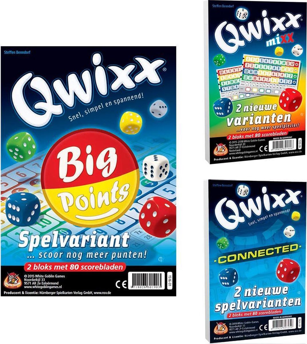 Qwixx Mixx, Connected en Big Points uitbreidingen