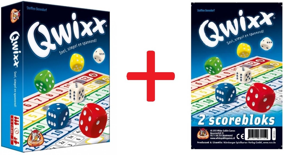 Qwixx set - Dobbelspel - met 2 extra scoreblocks