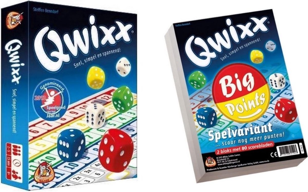 Spellenbundel - 2 stuks - Dobbelspel - Qwixx & Qwixx Big Points