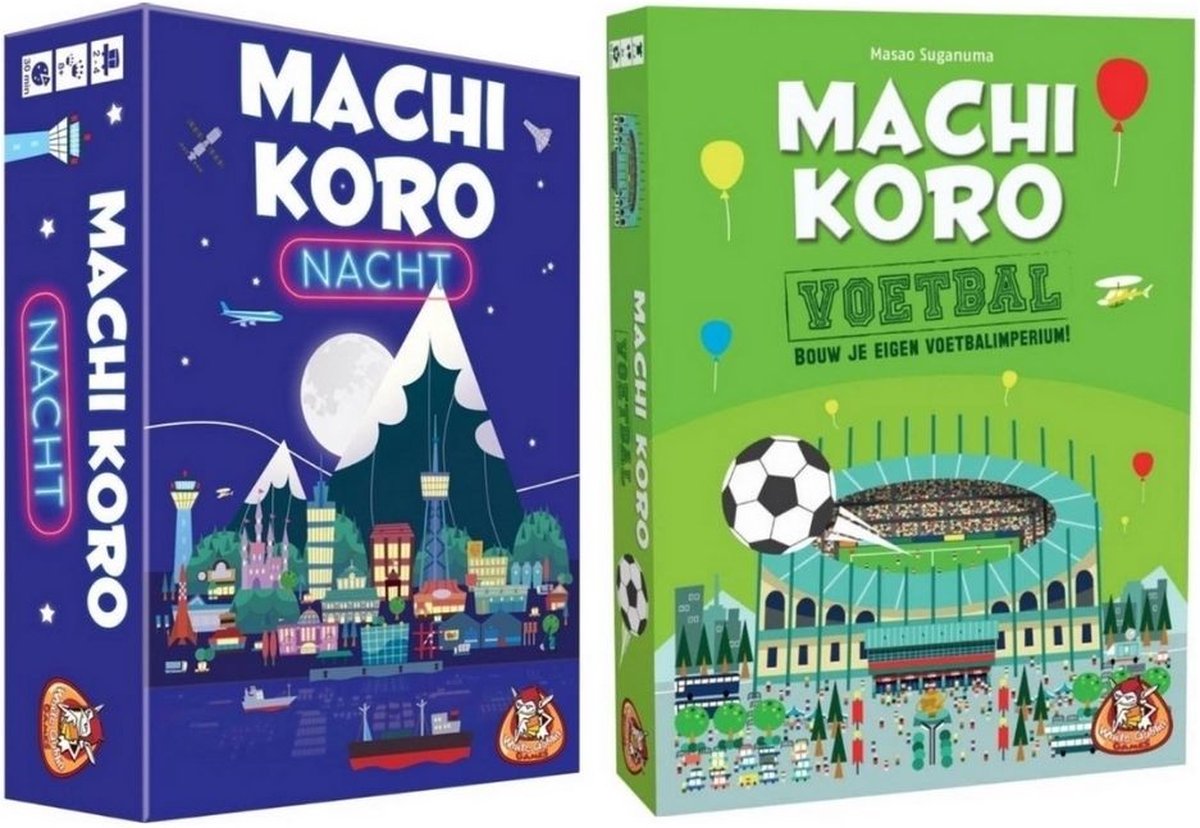 Spellenbundel - 2 stuks - Machi Koro - Nacht editie & Voetbal editie