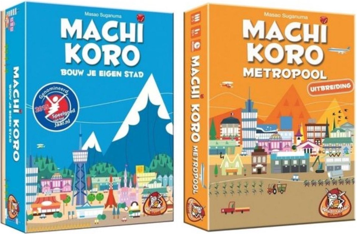 Spellenbundel - 2 stuks - Machi Koro Basisspel & Uitbreiding Metropool