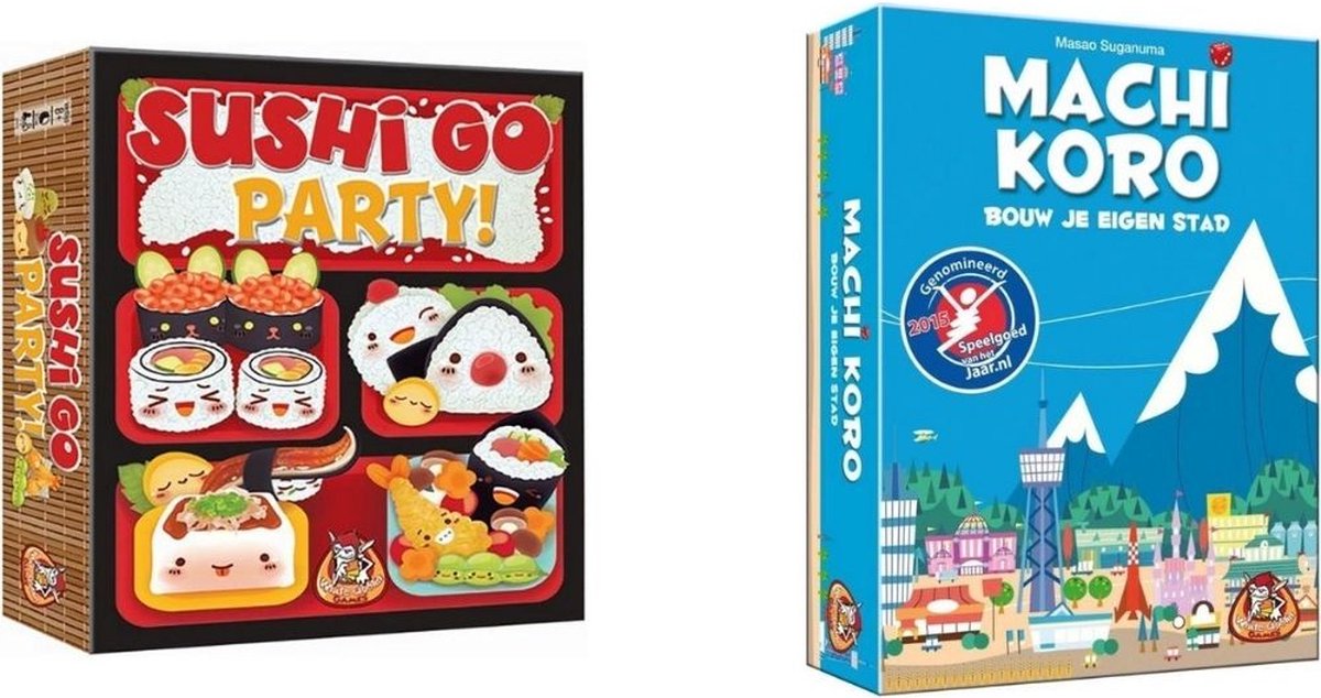 Spellenbundel - Kaartspel - 2 stuks - Sushi Go Party & Machi Koro Basisspel