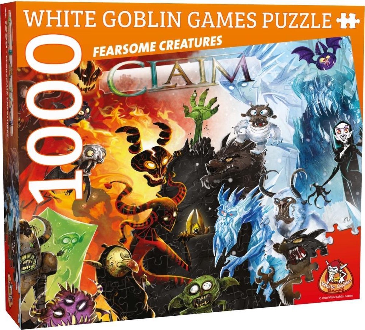 White Goblin Games Legpuzzel Claim Puzzle: Fearsome Creatures 1000 Stukjes