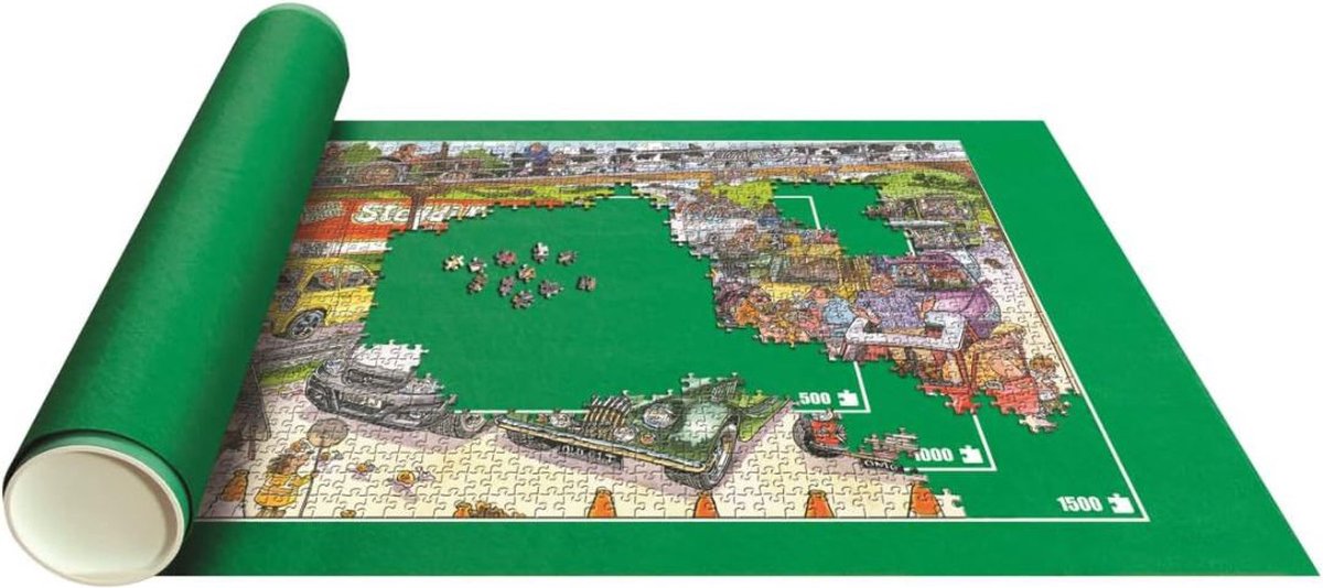 White-label®   voor 1500stukjes - Puzzelmap met Accessoires - Puzzelbord -  ten -   Volwassen en Kinderen - Geschikt voor legpuzzel 1500 Stuks - Groen