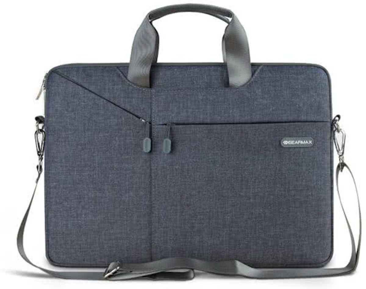 Gent Brief Case Laptoptas / Schoudertas  voor Laptop 13.3 inch - Grijs