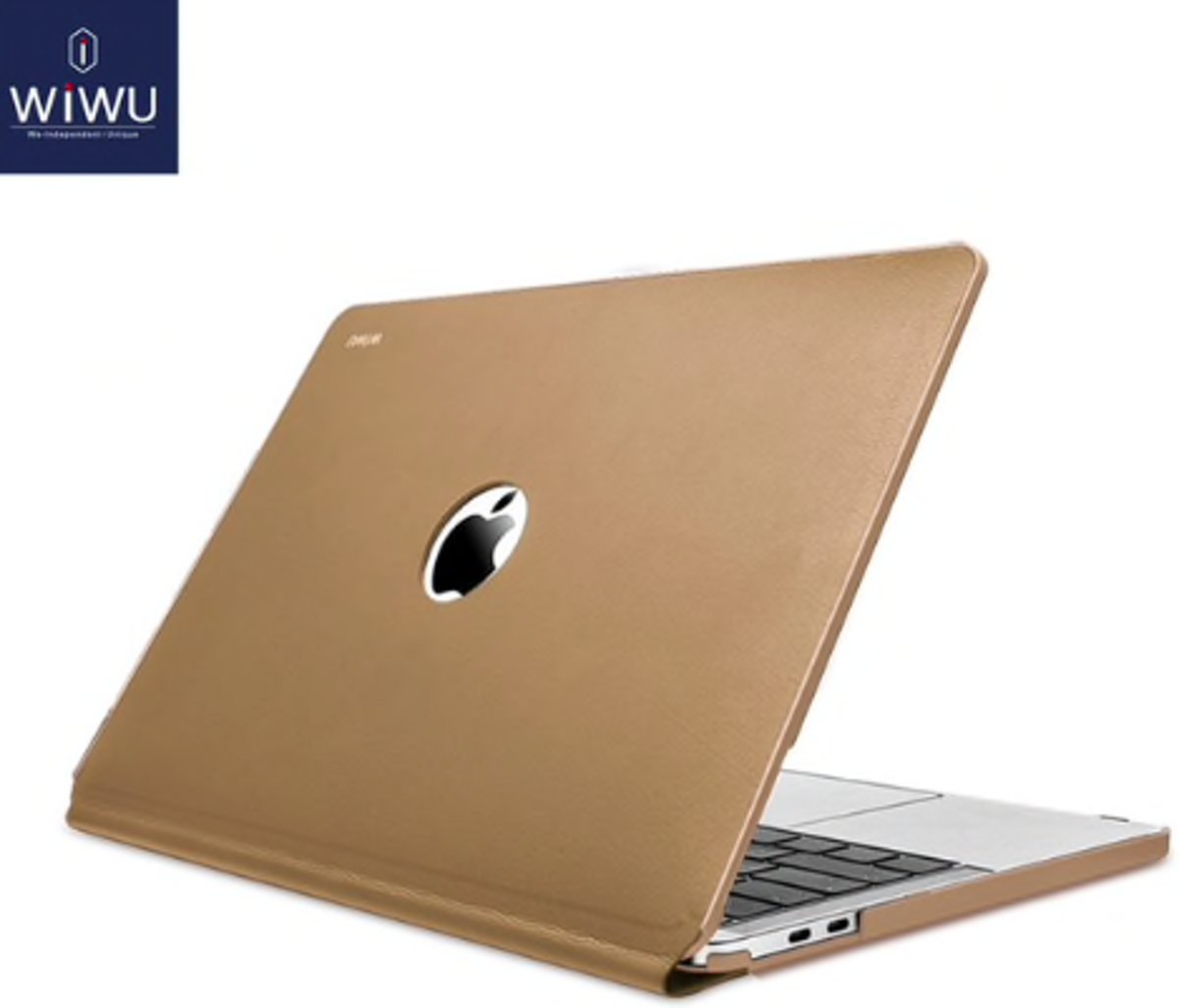 PU Leer Hard Cover voor Apple MacBook Pro 13 inch (A1706 / A1708) - Goud