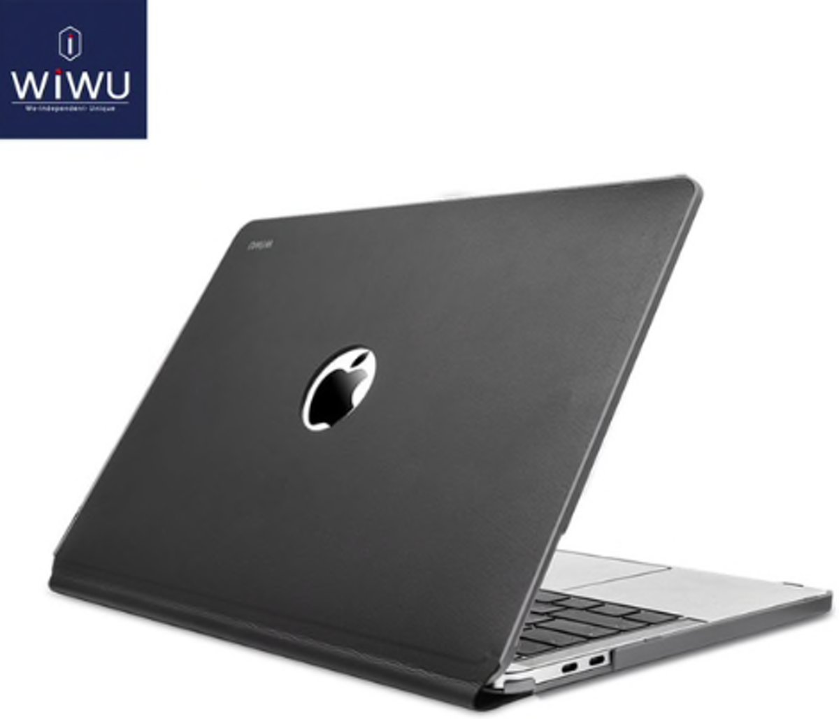 PU Leer Hard Cover voor Apple MacBook Pro 13 inch (A1706 / A1708) - Grijs