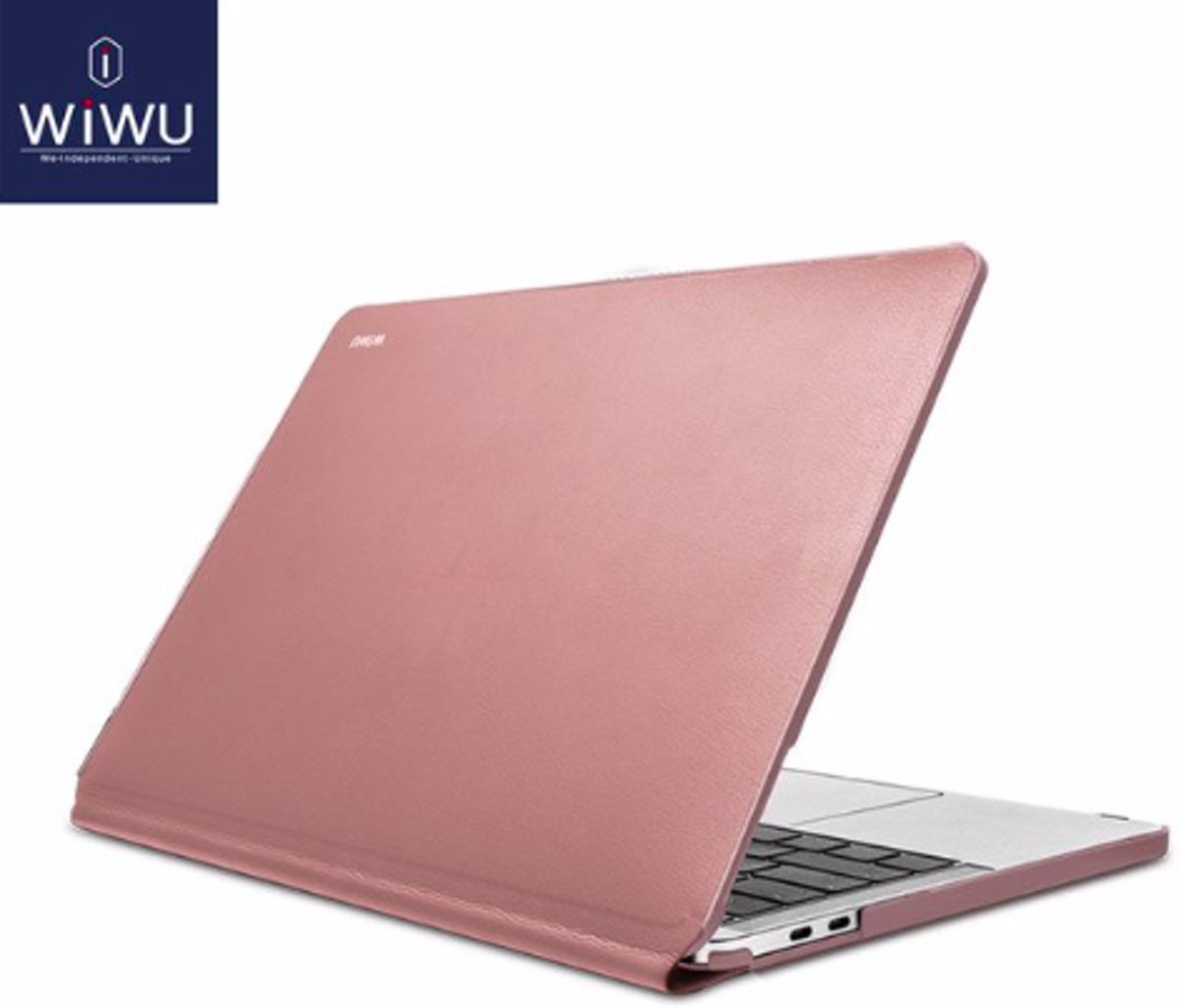 PU Leer Hard Cover voor Apple MacBook Pro 13 inch (A1706 / A1708) - Rose Goud