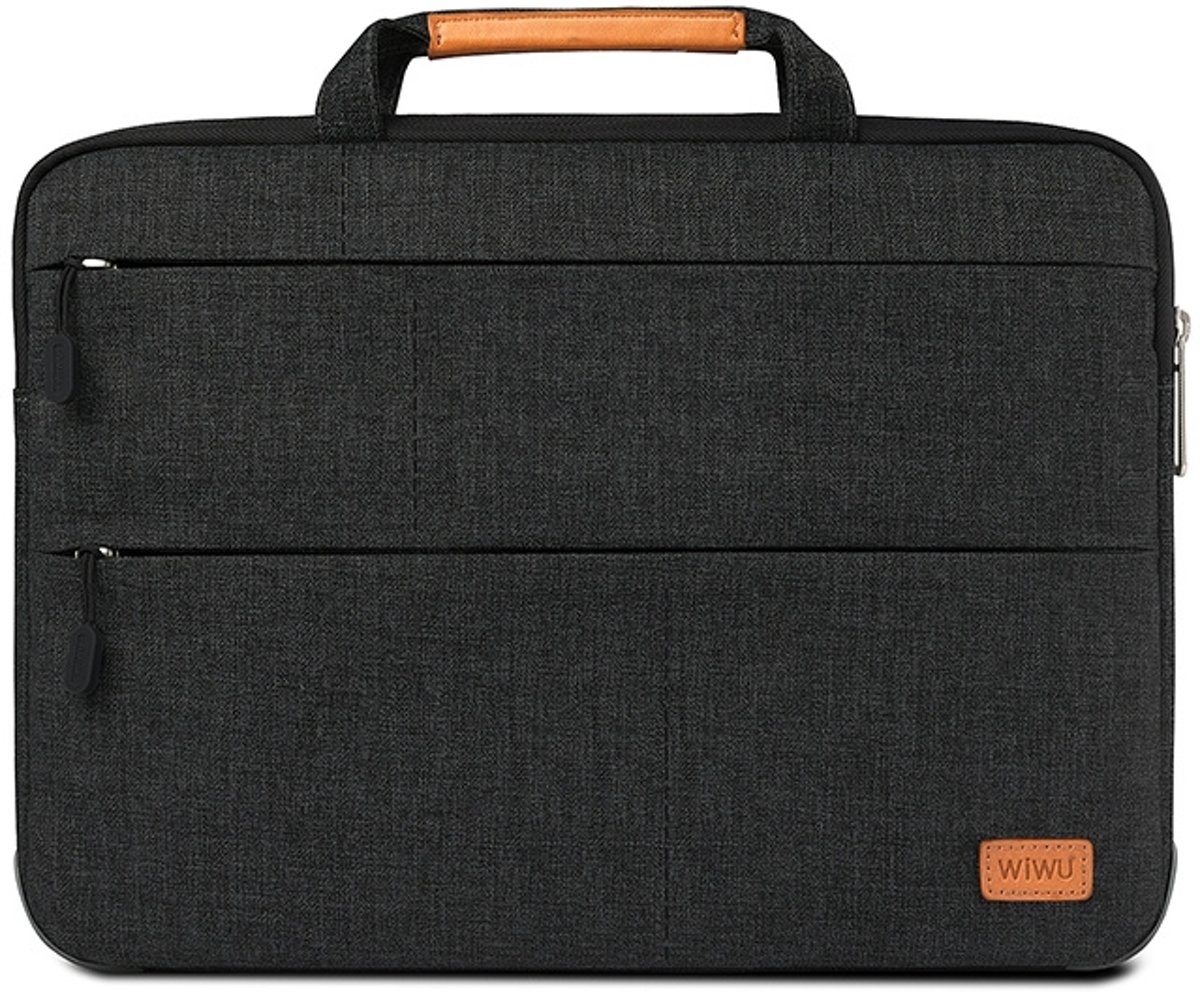 WIWU - 15,4 inch Smart Stand Laptop & Macbook Sleeve - Zwart