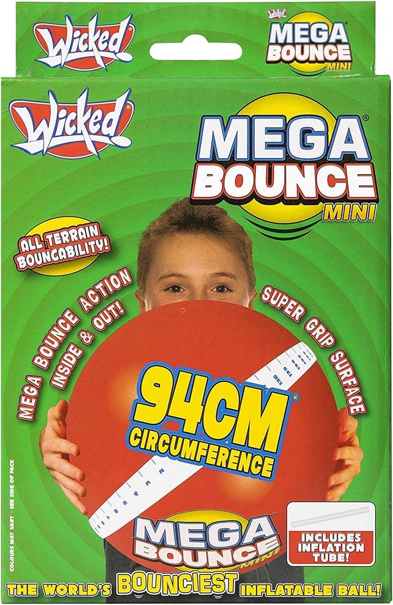 Wicked Bal Mega Bounce Mini Junior 94 Cm Rood 2-delig