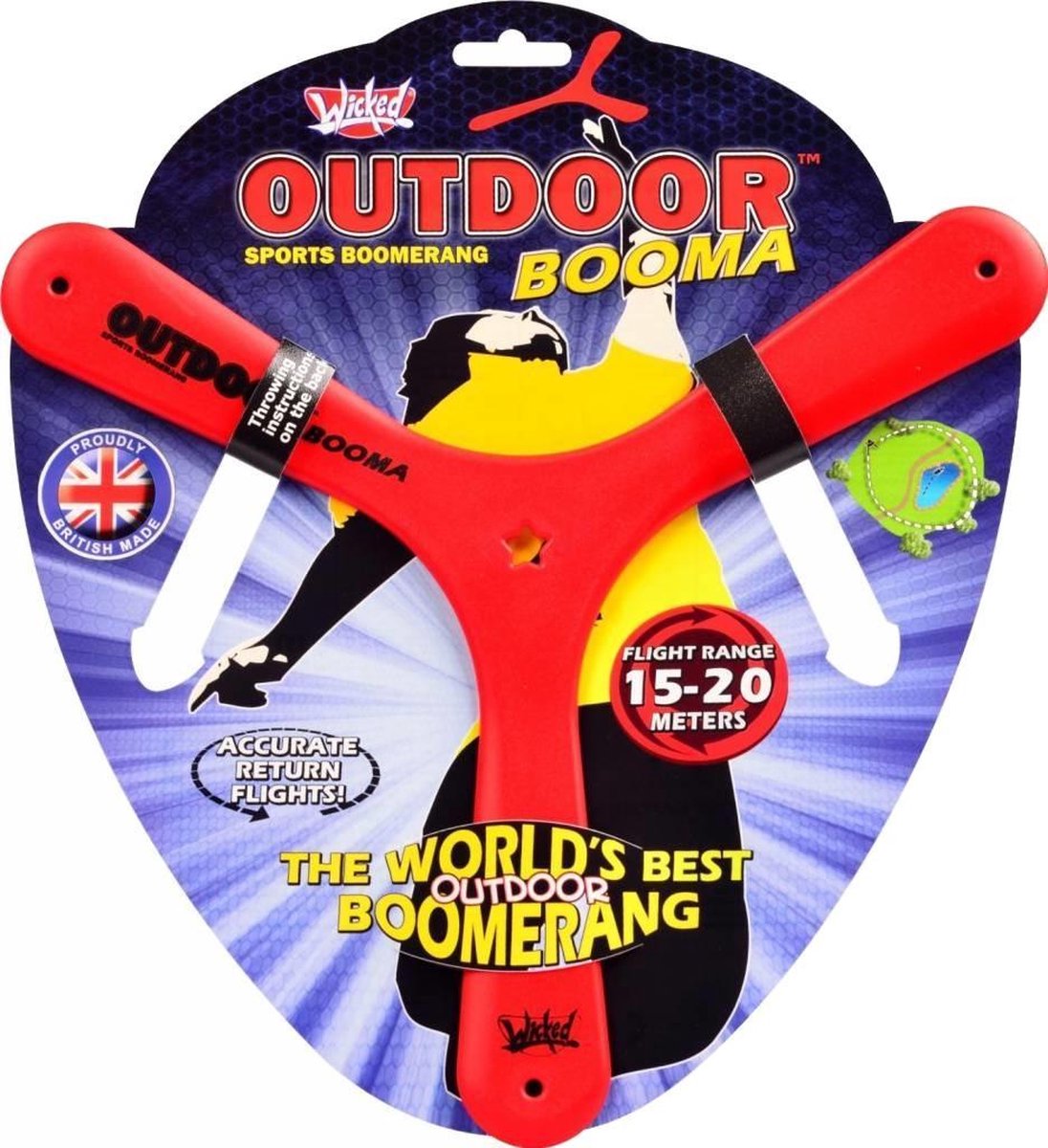 Wicked Boomerang Outdoor Booma 29,6 Cm Schuim Rood