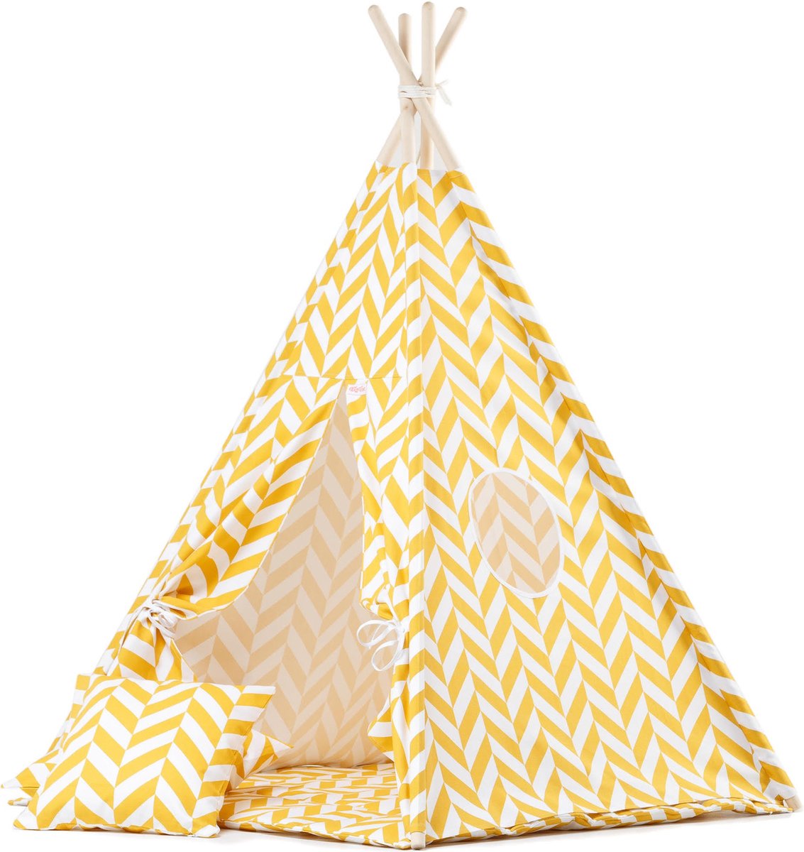 Tipi Tent Kinderen - Tipi Tent Set - Gele Strepen