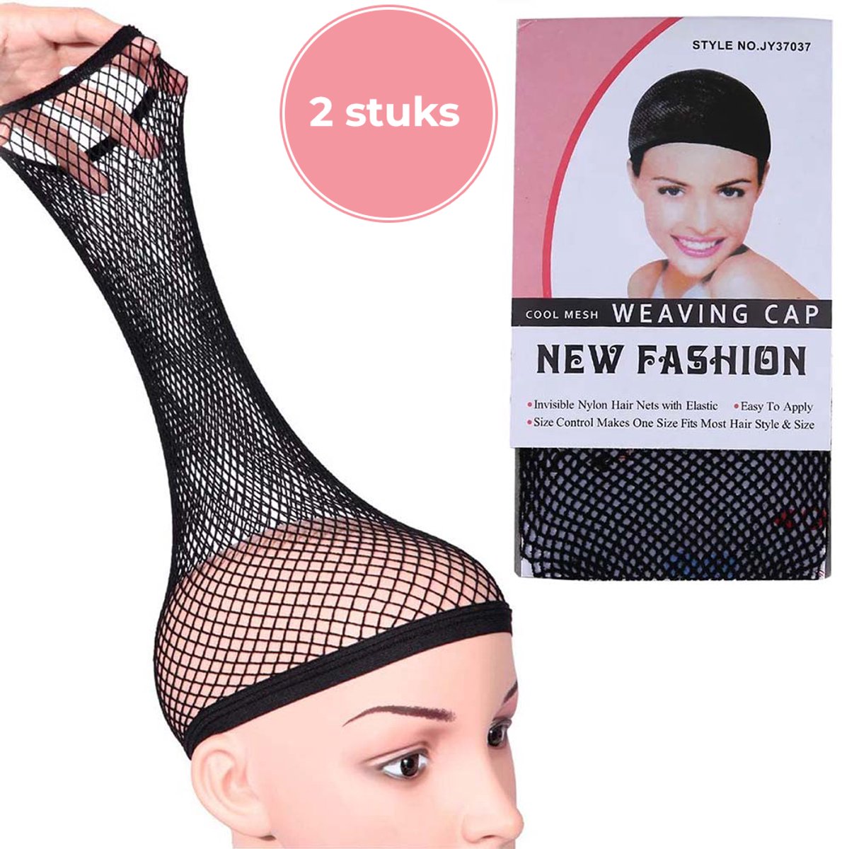   wig cap - haarnetje pruik - haarnet voor dames pruiken - 2 stuks Zwart