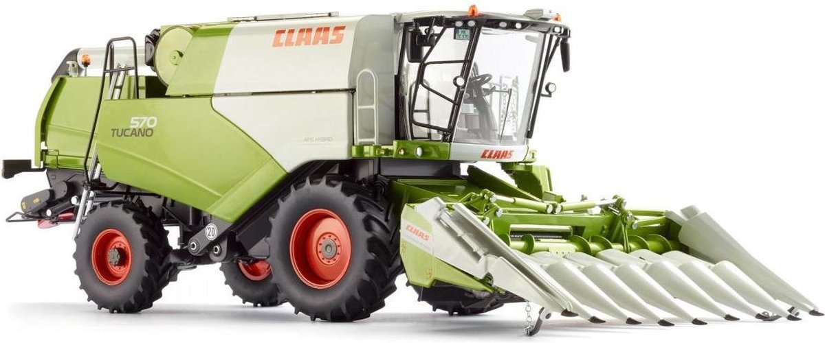 Wiking Miniatuurmaaidorser Claas Tucano 570 Maïs 1:32 Zink Groen