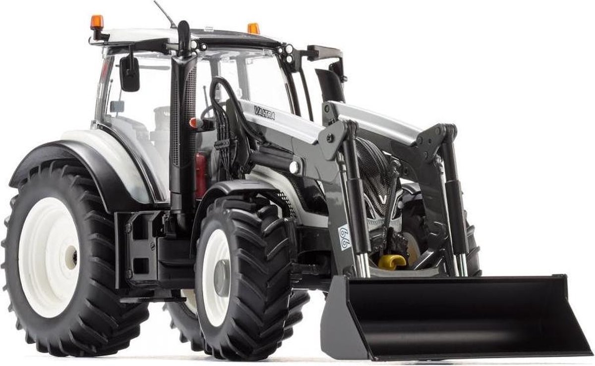 Wiking Miniatuurtractor Valtra T174 Wiellader Zink 1:32 Zwart