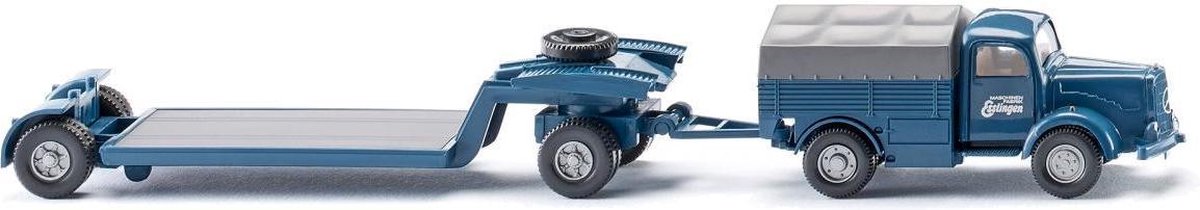 Wiking Miniatuurtransporter Mb L 5000 1:87 Blauw/grijs 2-delig