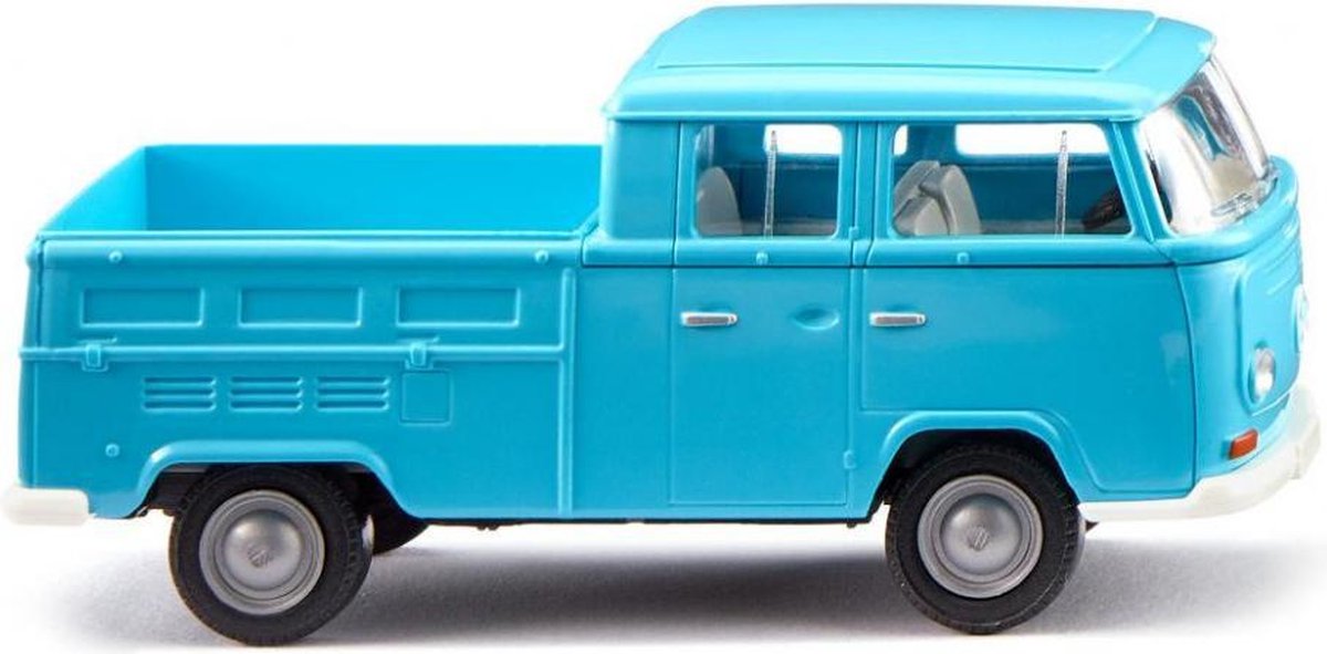 miniatuurauto VW bus T2 Dubbelcabine 1:87 blauw