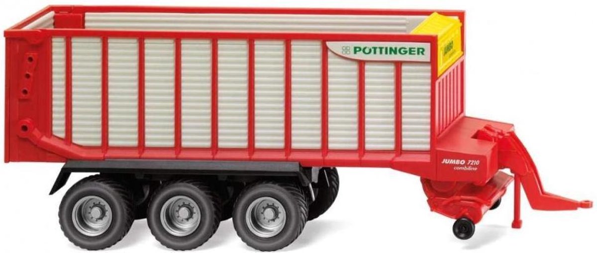 miniatuurtrailer P√∂ttinger Jumbo Combiline 1:87 rood