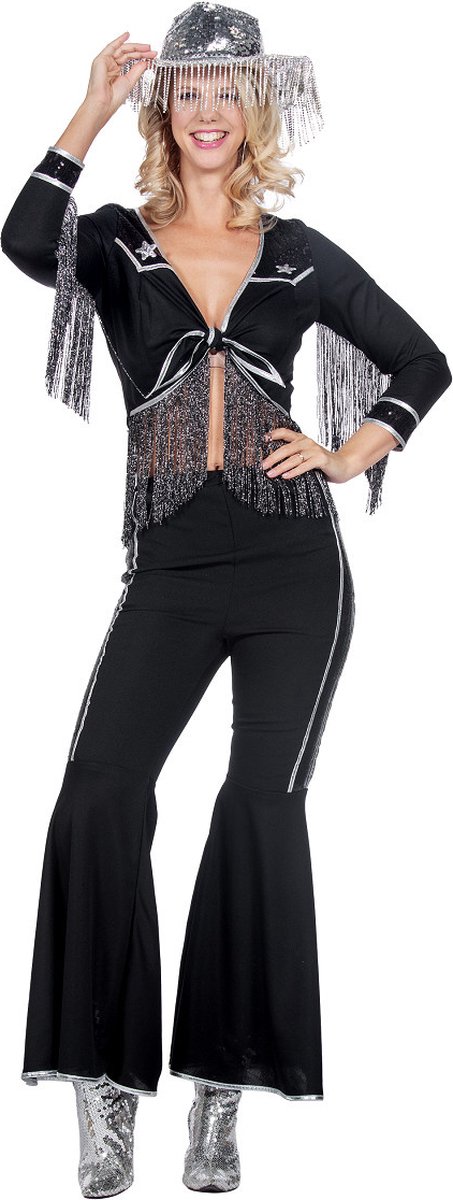 Western Verkleedset Franjes Dames Zwart - Maat 42