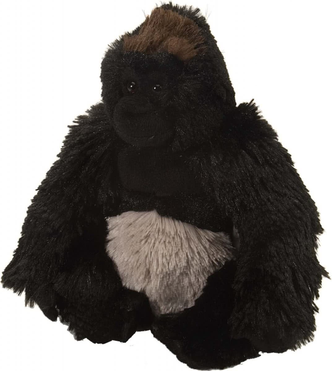 Pluche knuffel gorilla zwart 20 cm - knuffeldier