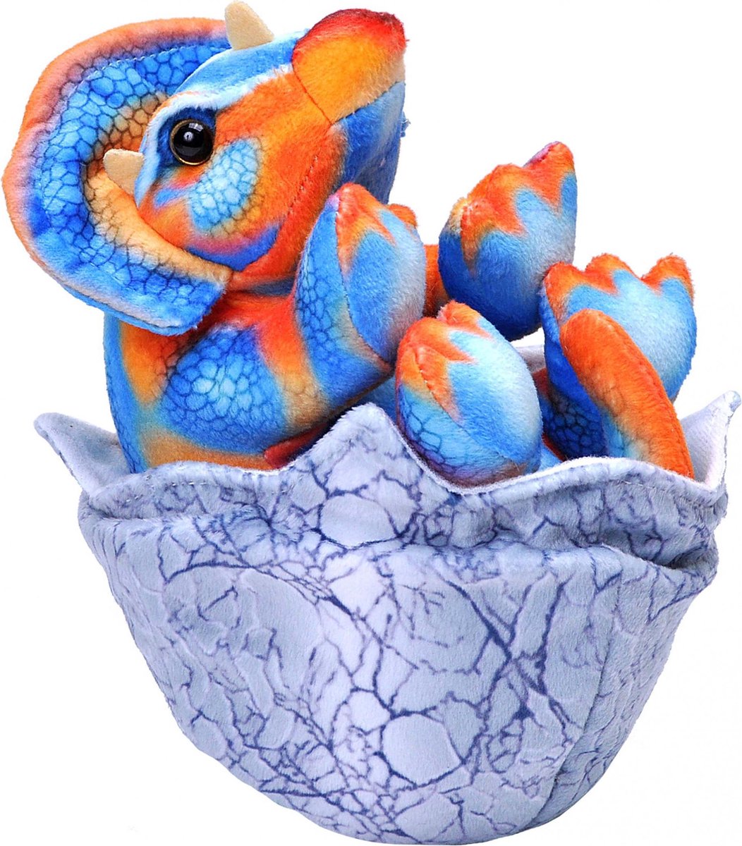 Wild Republic Knuffel Baby Triceratops 20 Cm Pluche Blauw/oranje