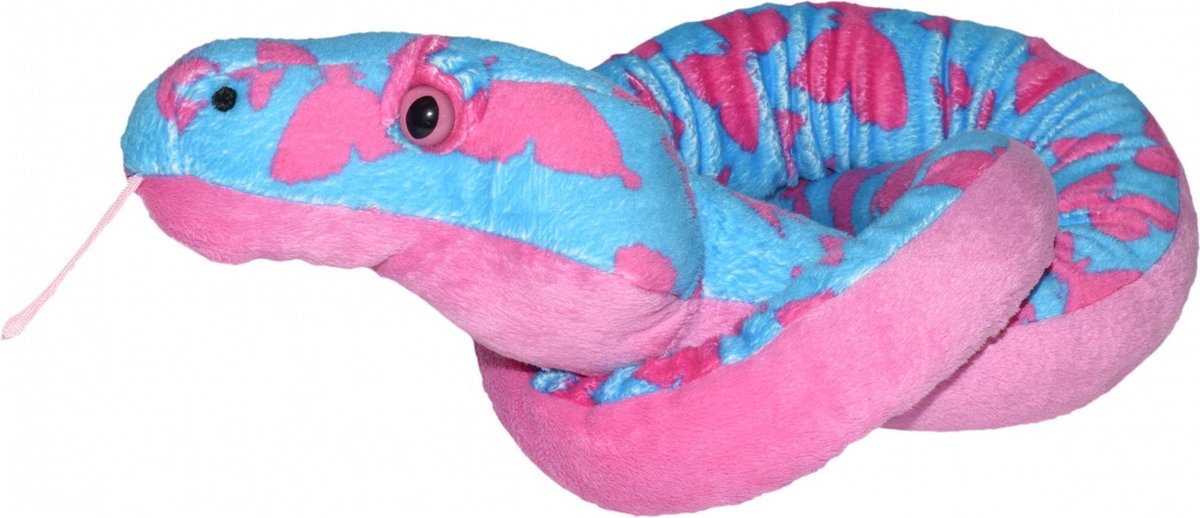 Wild Republic Knuffel Butterfly Slang 137 Cm Pluche Blauw/roze