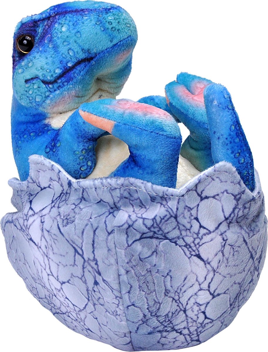 Wild Republic Knuffel Dinosauria Baby T-rex 20 Cm Pluche Blauw