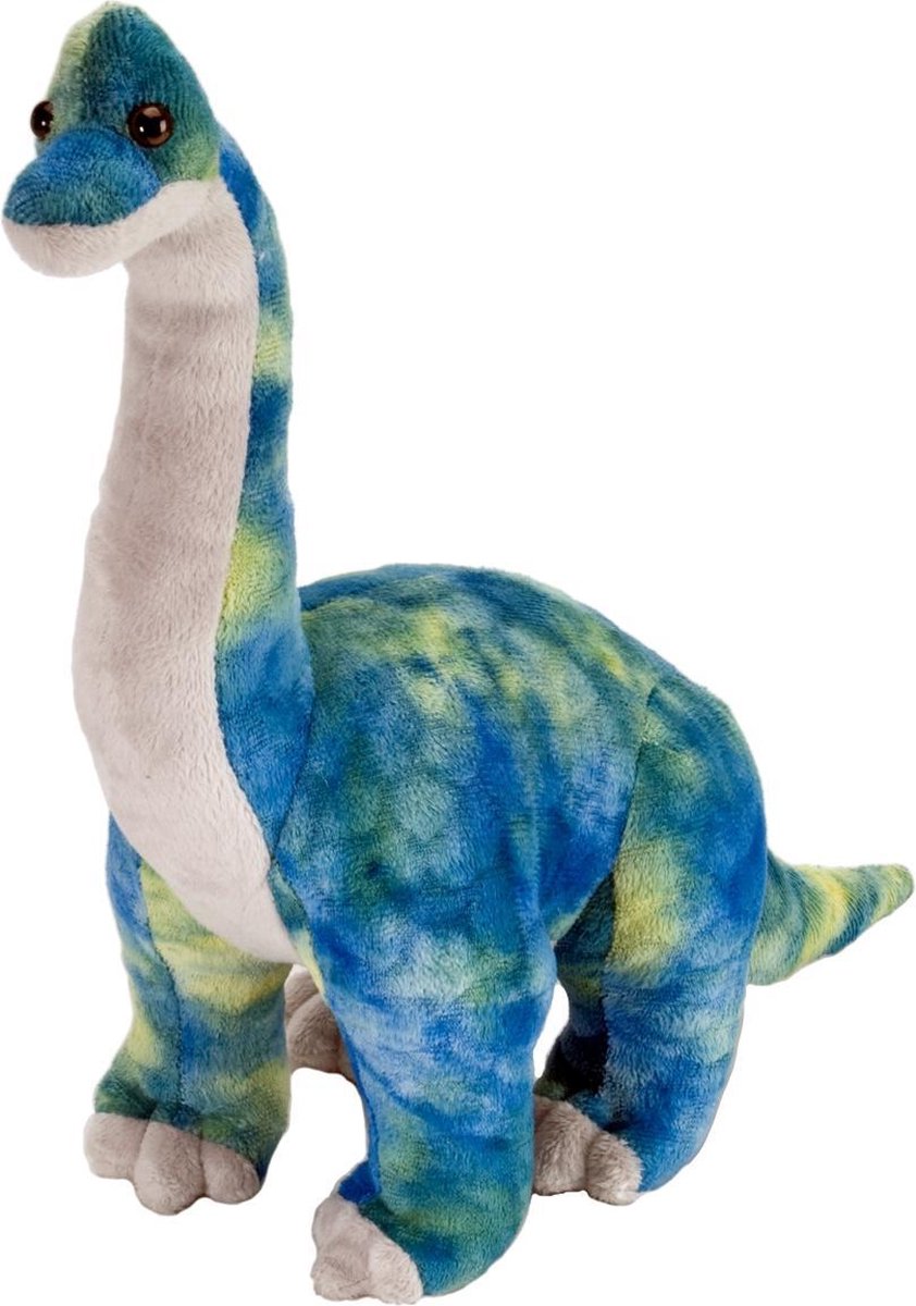 Wild Republic Knuffel Dinosauria Brachiosaurus 25 Cm Pluche Blauw