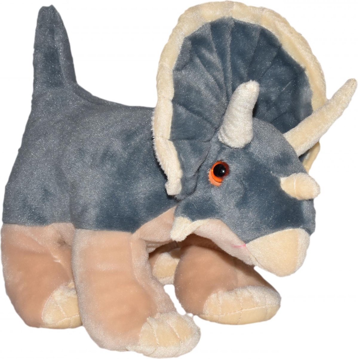 Wild Republic Knuffel Dinosauria Triceratops 30 Cm Pluche Grijs