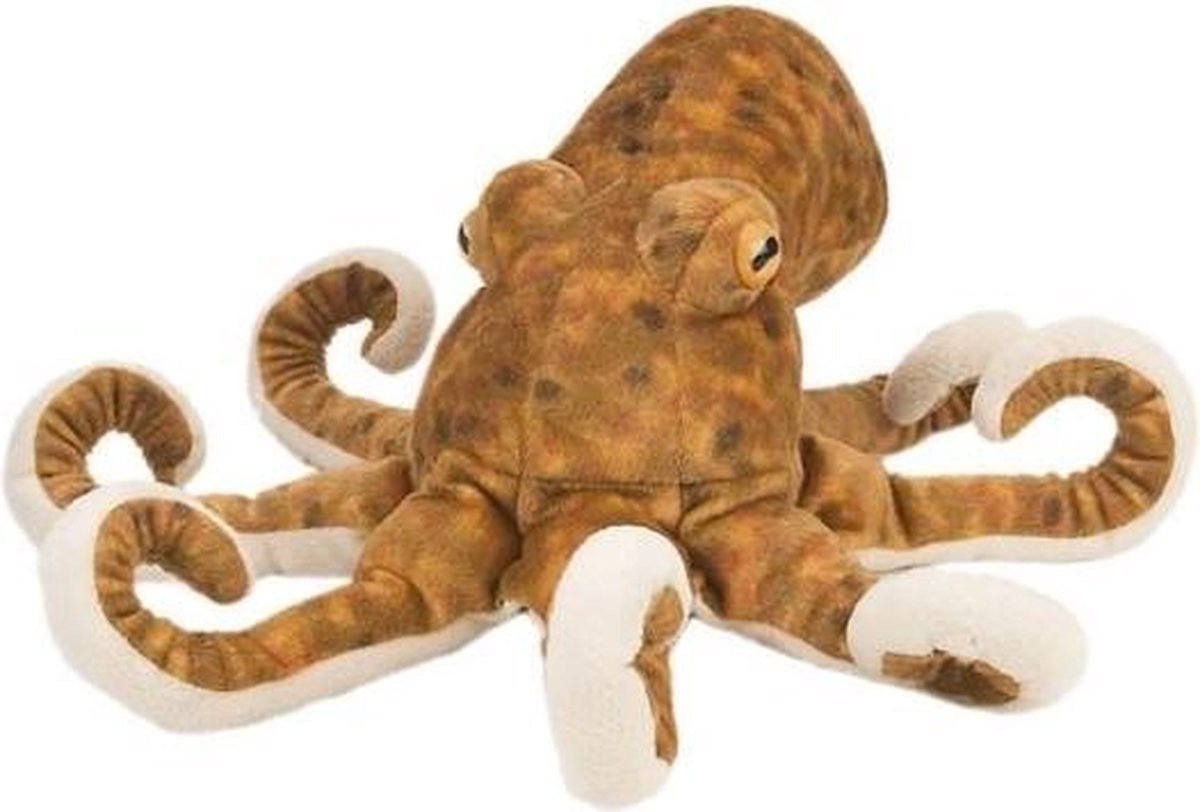 Wild Republic Knuffel Octopus Junior 30 Cm Pluche Oranje/beige