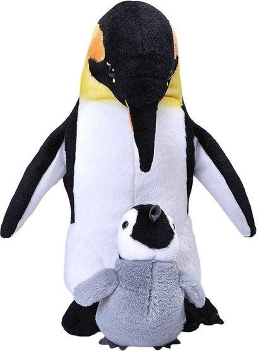 Wild Republic Knuffel Pinguïn 30 Cm Pluche Zwart/wit 2-delig