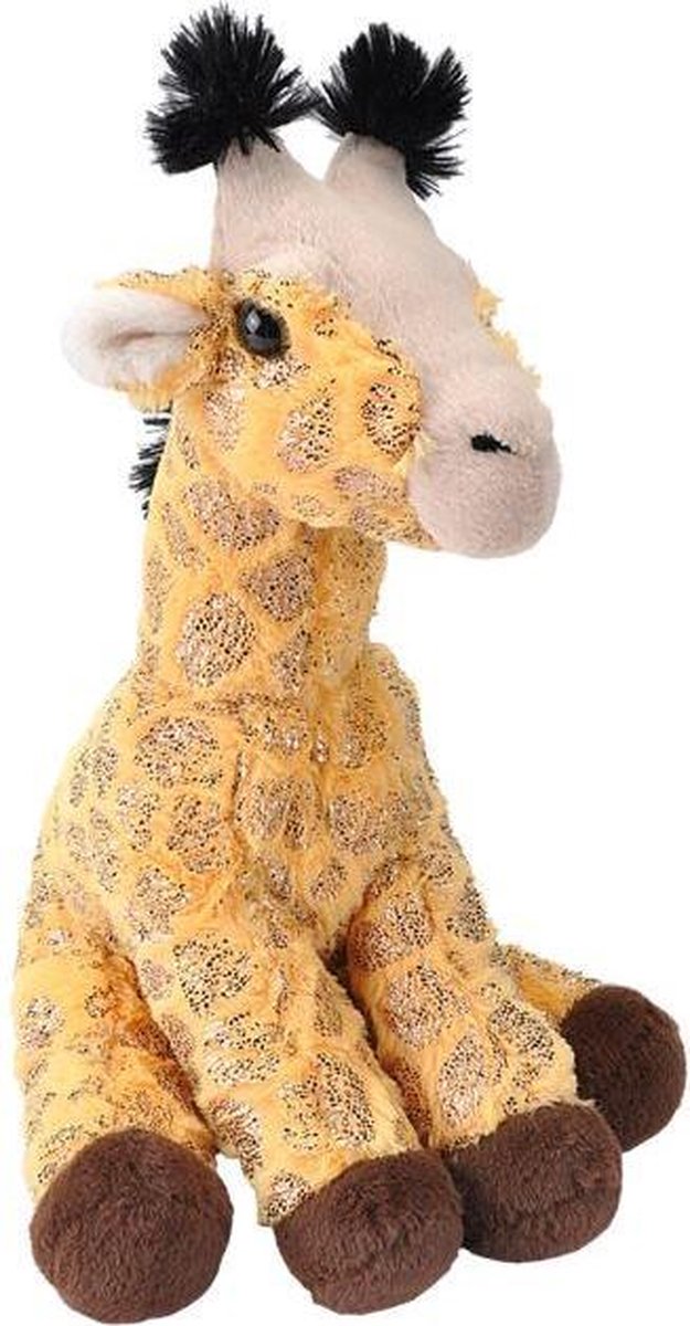 Wild Republic Knuffelgiraffe Junior 30 Cm Pluche Donkeroranje