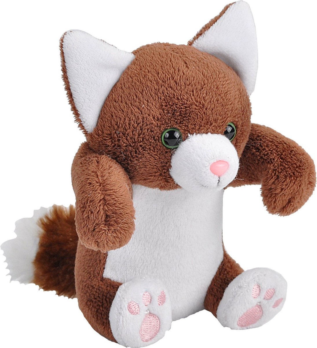 Wild Republic Knuffelkat Junior 13 Cm Pluche Bruin/wit